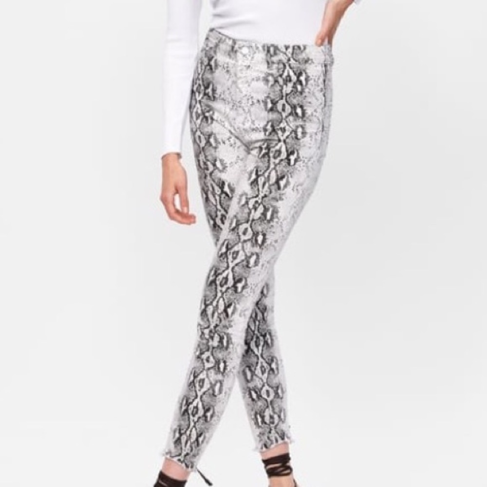 Zara snake print jeans